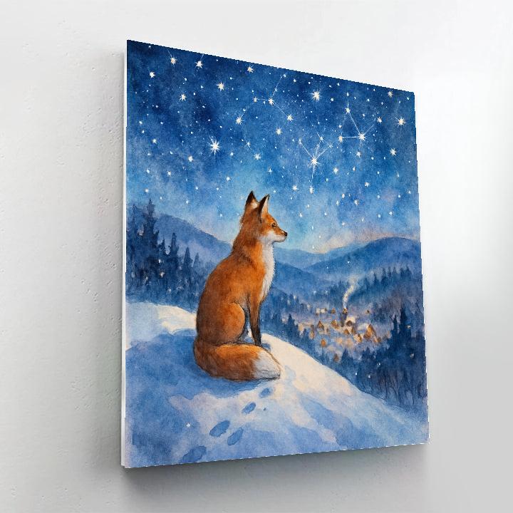 Christmas Stargazer Fox On The Hill Numbered painting kits