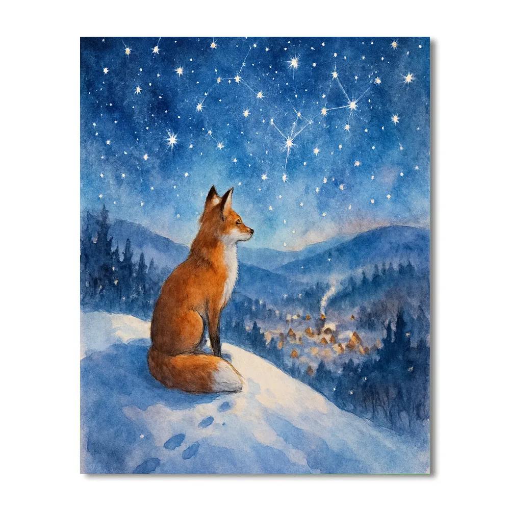 Christmas Stargazer Fox On The Hill Numbered painting kits