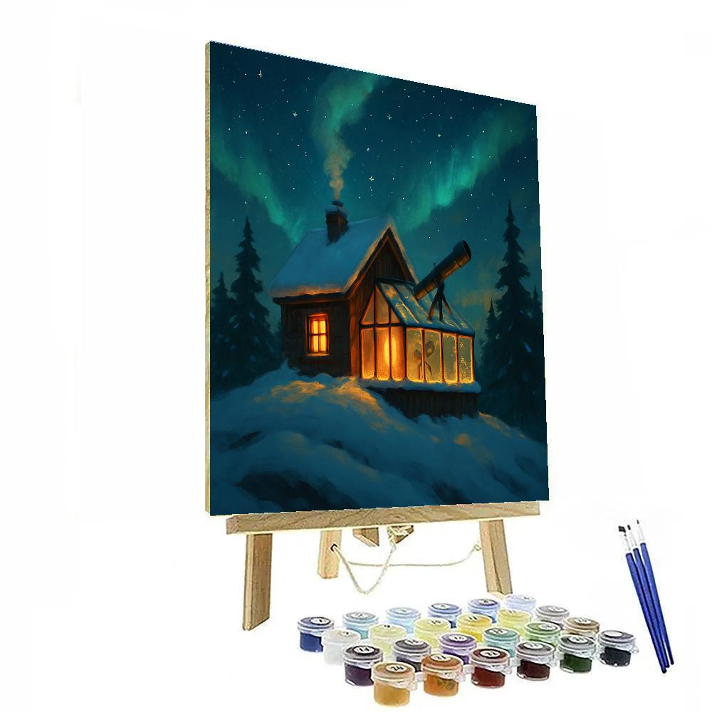 Christmas Stargazer Cabin Observatory DIY paint by numbers