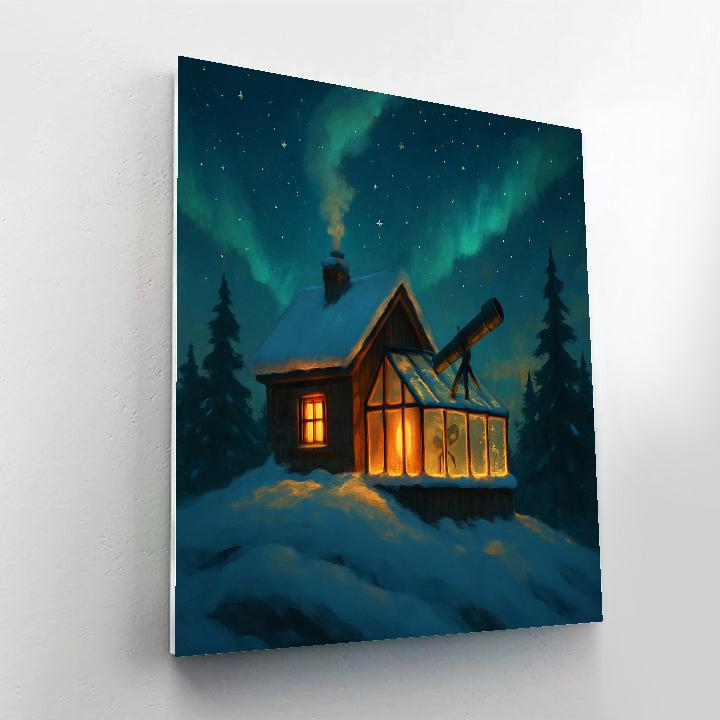 Christmas Stargazer Cabin Observatory DIY paint by numbers