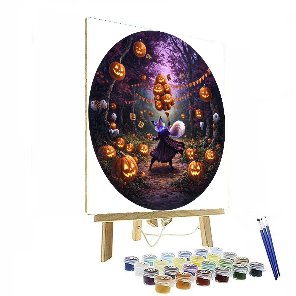 Halloween Carnival Of The Lantern Fox paint by numbers