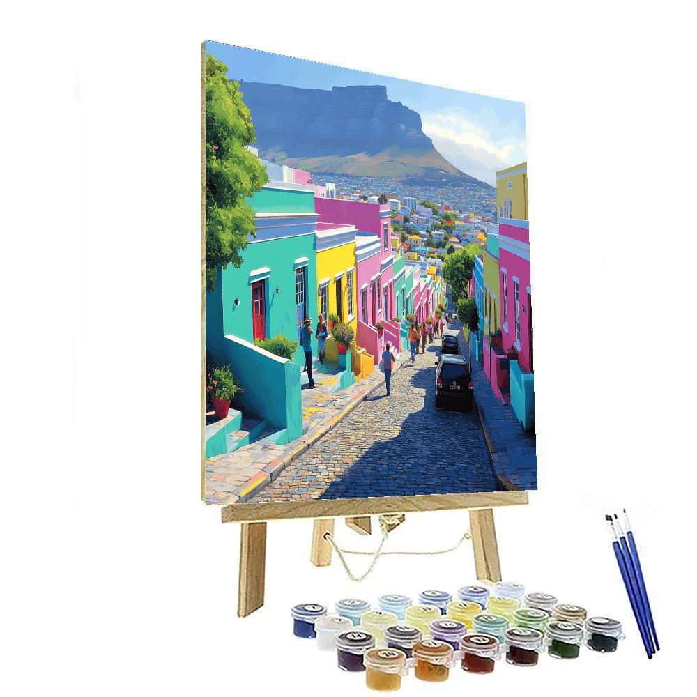 Colorful Streets Of Bo Kaap Cape Town South Africa paint by numbers
