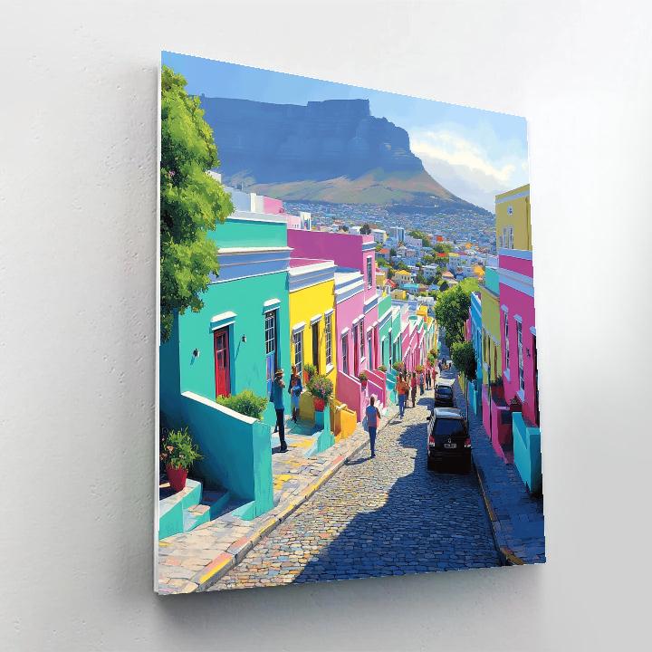 Colorful Streets Of Bo Kaap Cape Town South Africa paint by numbers
