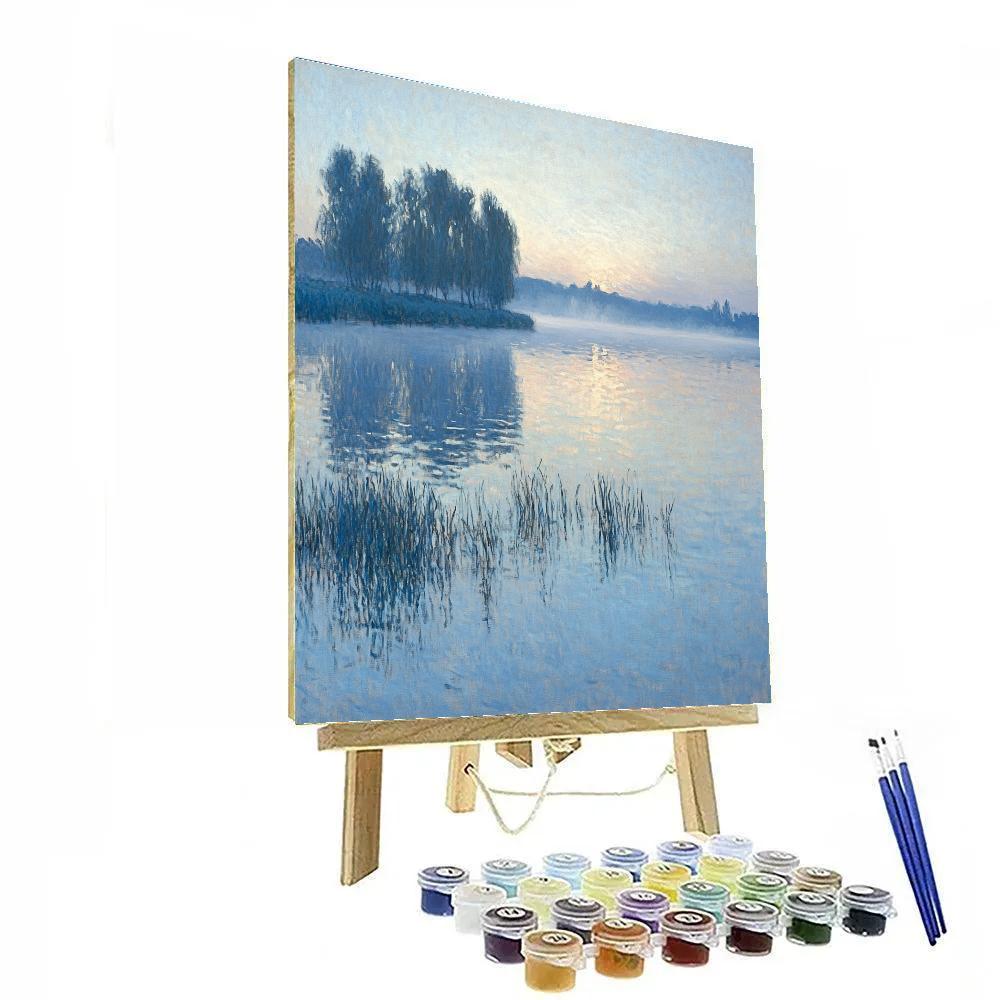 Monet Inspired Misty Lakeside Morning painting number kit