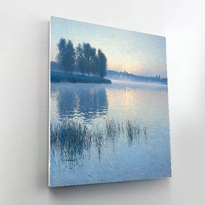 Monet Inspired Misty Lakeside Morning painting number kit