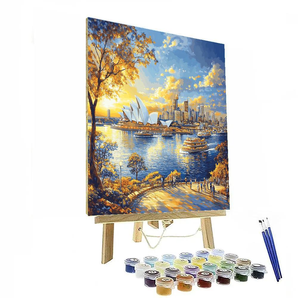 Sydney Opera House Harbour Panorama Sydney Australia DIY paint by numbers