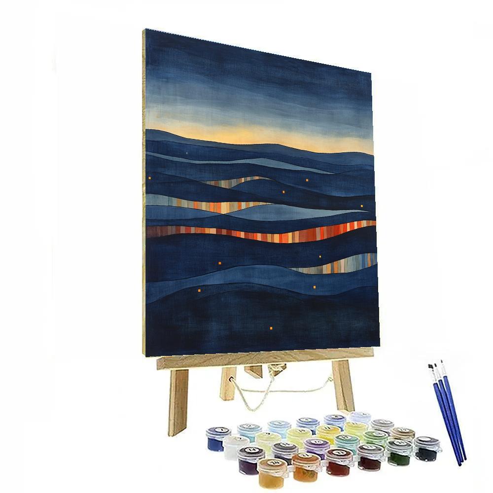 Paul Klee Inspired Nocturnal Horizons Number painting