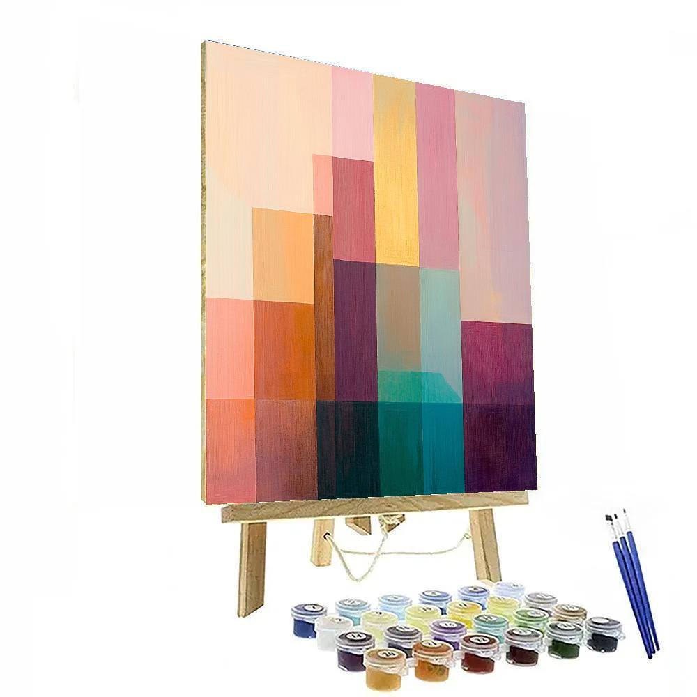 Paul Klee Inspired Rhythms Of Dawn paint by color