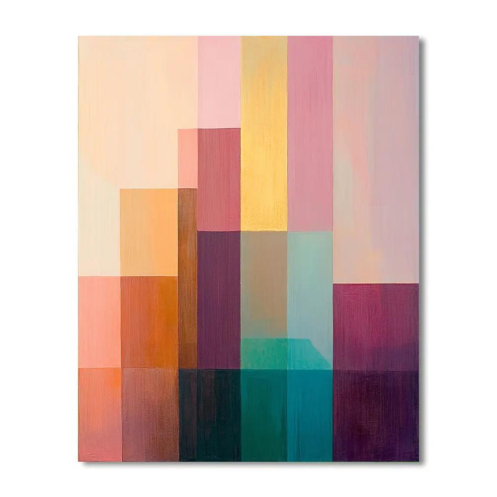 Paul Klee Inspired Rhythms Of Dawn paint by color
