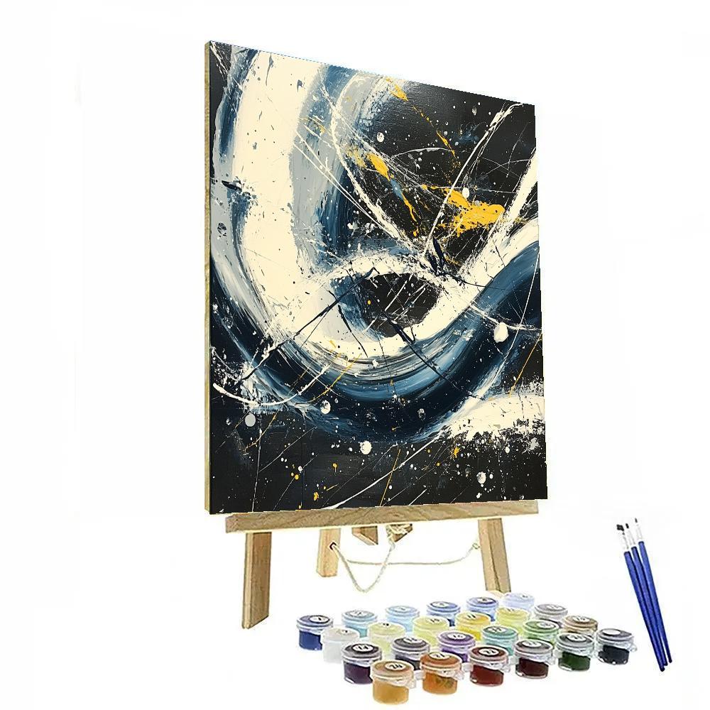 Jackson Pollock Inspired Abstract Weather Patterns paint by number