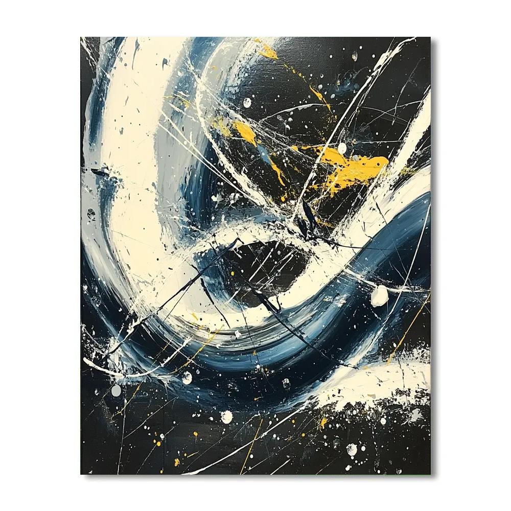 Jackson Pollock Inspired Abstract Weather Patterns paint by number