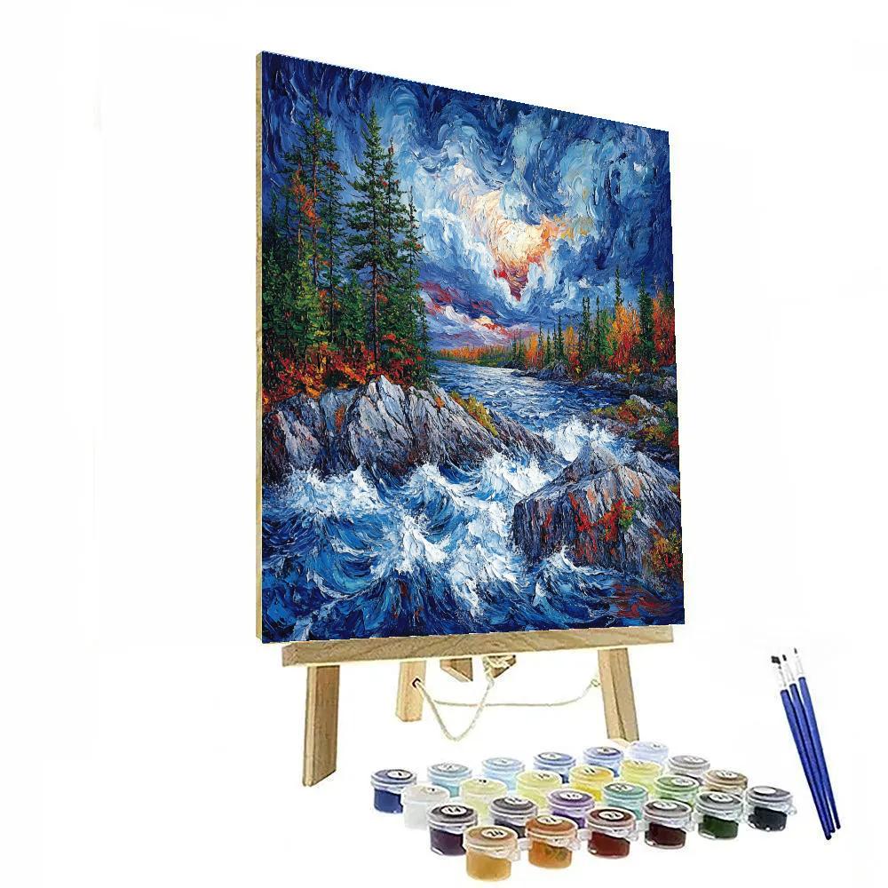 Arthur Lismer Inspired Gale Over Granite Channel Painting by numbers kit