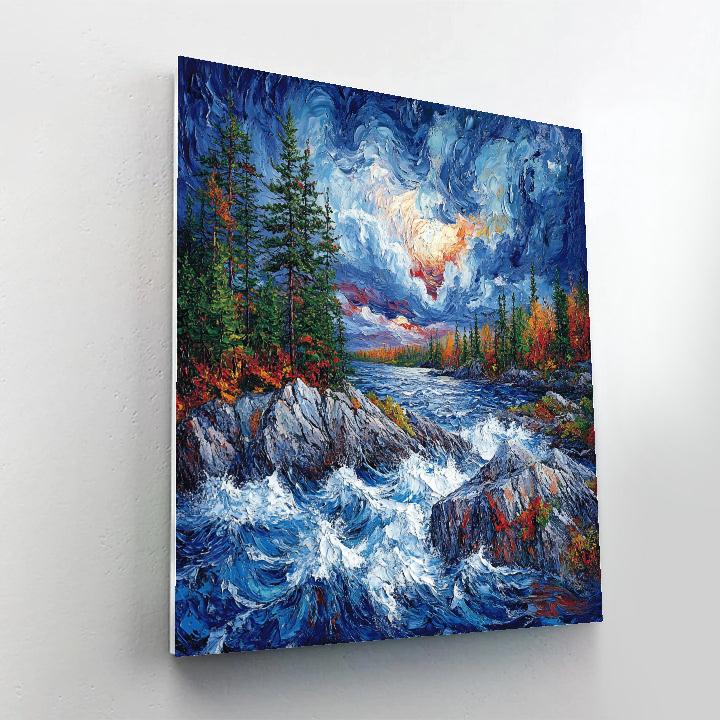 Arthur Lismer Inspired Gale Over Granite Channel Painting by numbers kit