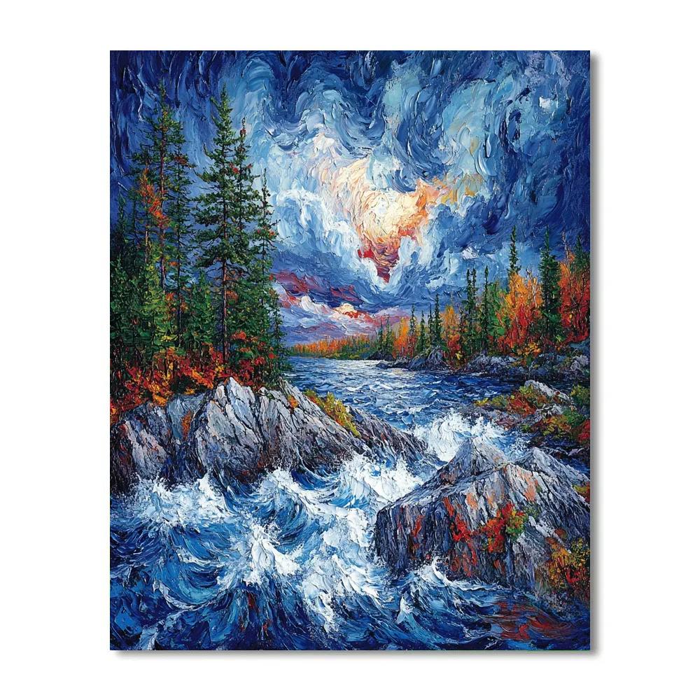 Arthur Lismer Inspired Gale Over Granite Channel Painting by numbers kit