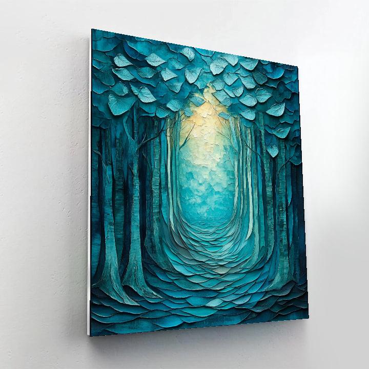 Max Ernst Inspired Nocturnal Dream Forest paint by color