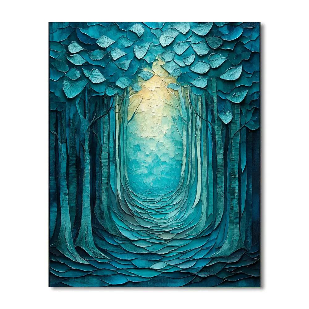 Max Ernst Inspired Nocturnal Dream Forest paint by color