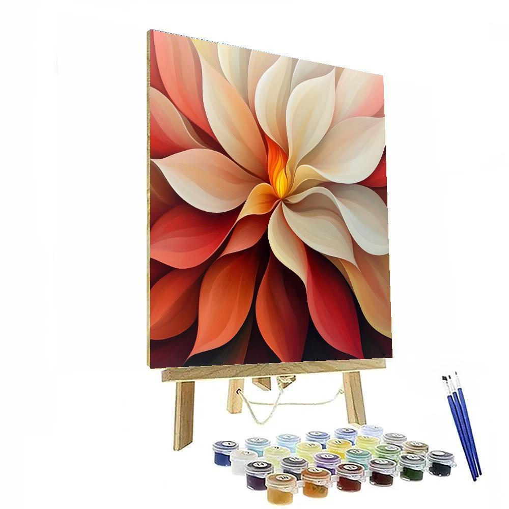 Georgia OKeeffe Inspired Desert Flower Closeup DIY paint by numbers