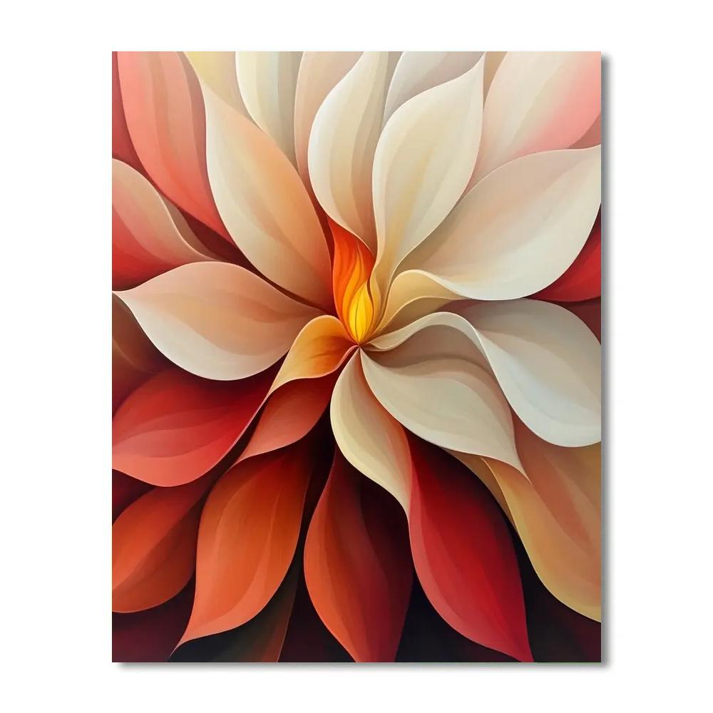 Georgia OKeeffe Inspired Desert Flower Closeup DIY paint by numbers