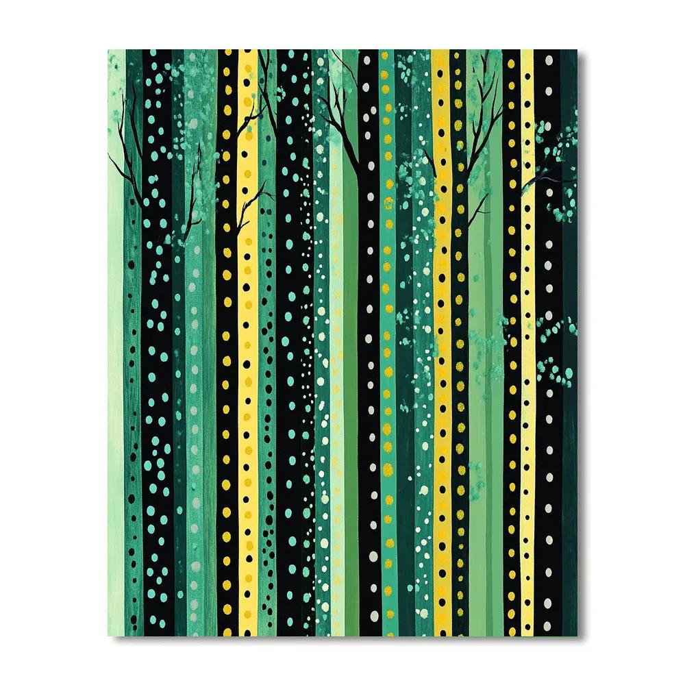 Yayoi Kusama Inspired Luminous Forest Of Dots paint by number