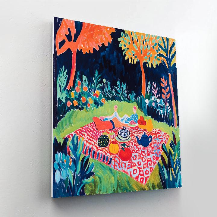 Matisse Inspired Joyful Garden Picnic paint by number