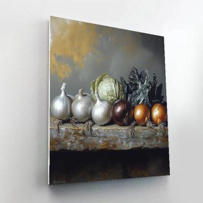 Diego Velázquez Inspired Market Shadows With Earthen Vegetables DIY paint by numbers