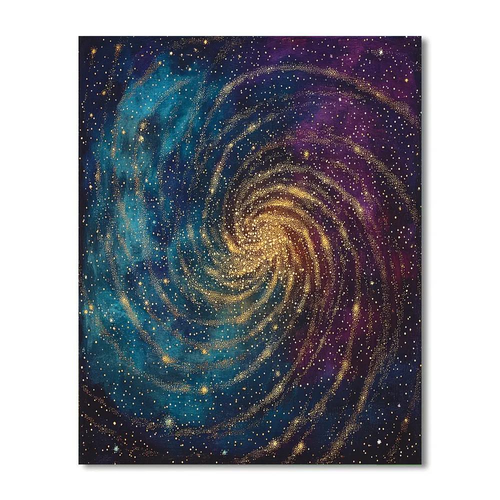 Georges Seurat Inspired Quantum Nebula Lattice Paint by numbers kits