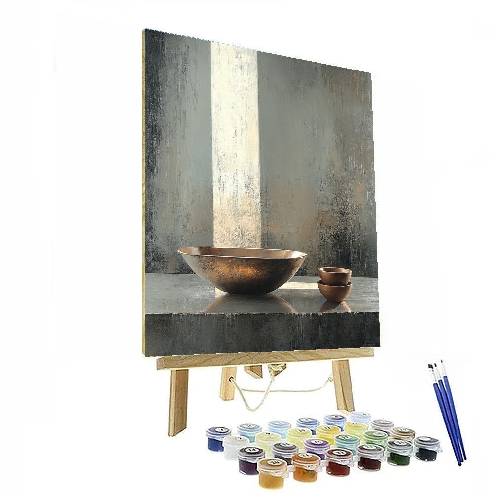 Diego Velázquez Inspired Copper Basin And Reflected Window Light Paint by numbers art