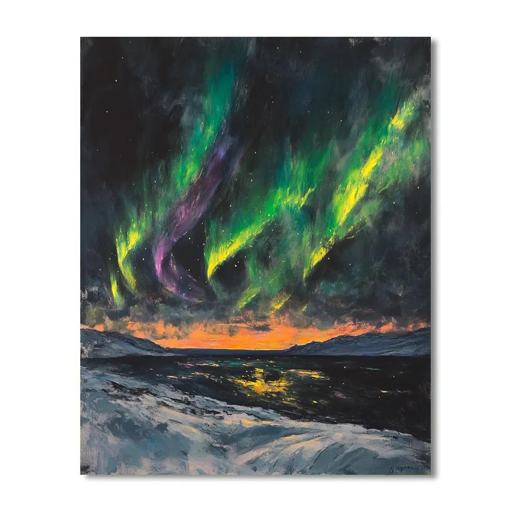 Edgar Degas Inspired Aurora Veil Skies Paint by numbers kits