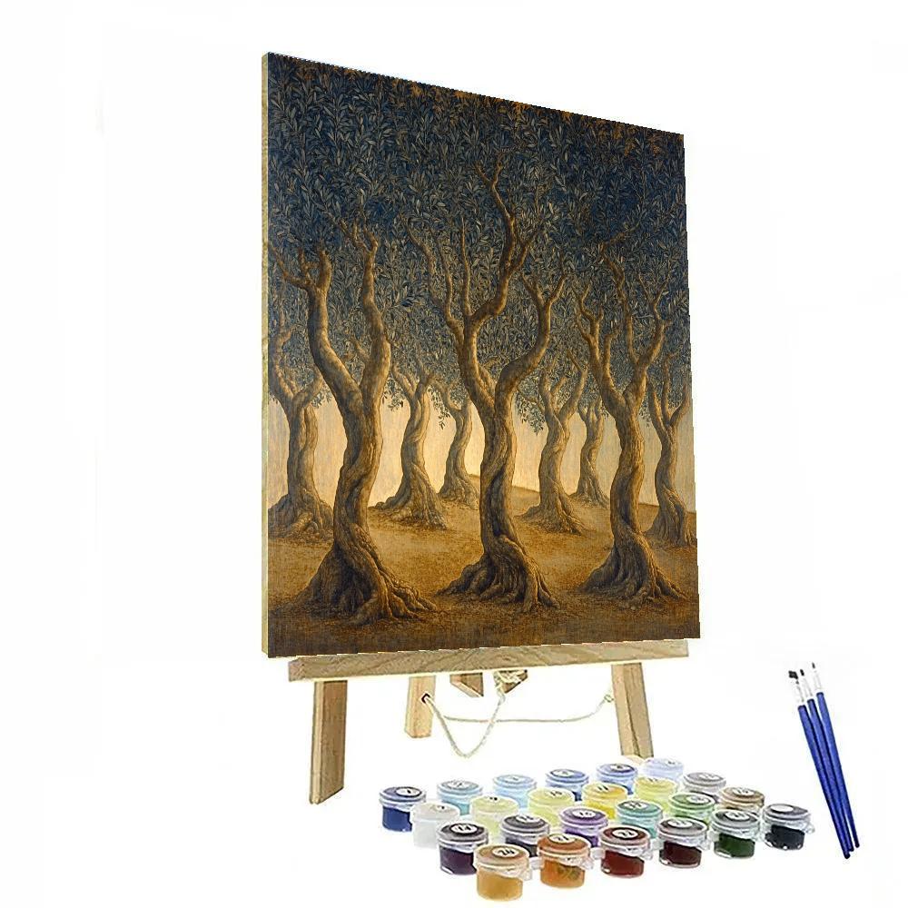 Michelangelo Inspired Celestial Olive Grove Painting by numbers kit