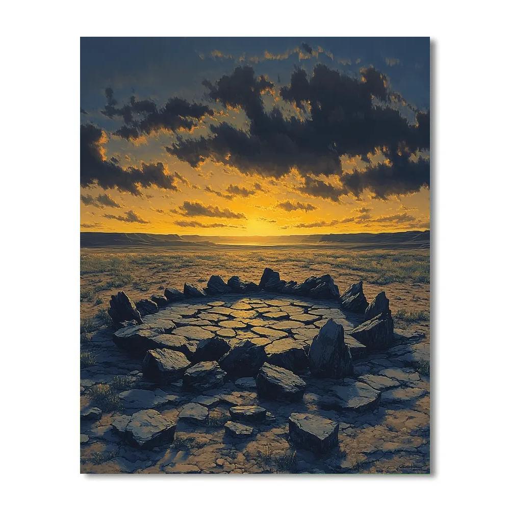 Francisco Goya Inspired Fallen Stones Before Ominous Dawn Break DIY paint by numbers