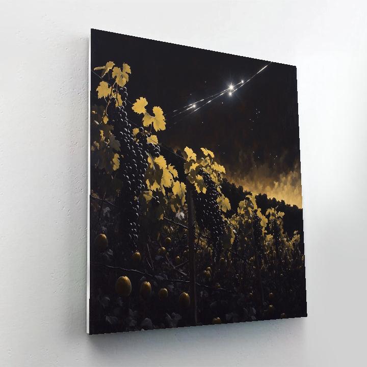 Caravaggio Inspired Meteor Shower Over Vine Hills paint by number