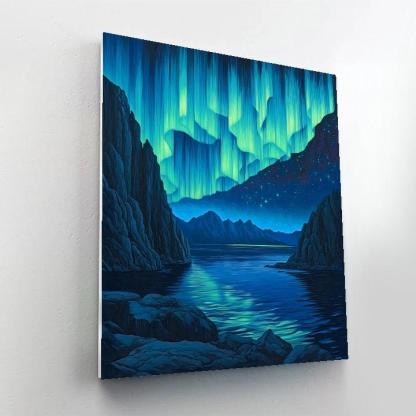 Frederick Varley Inspired Aurora Drift Above Granite Bay Paint by numbers kits