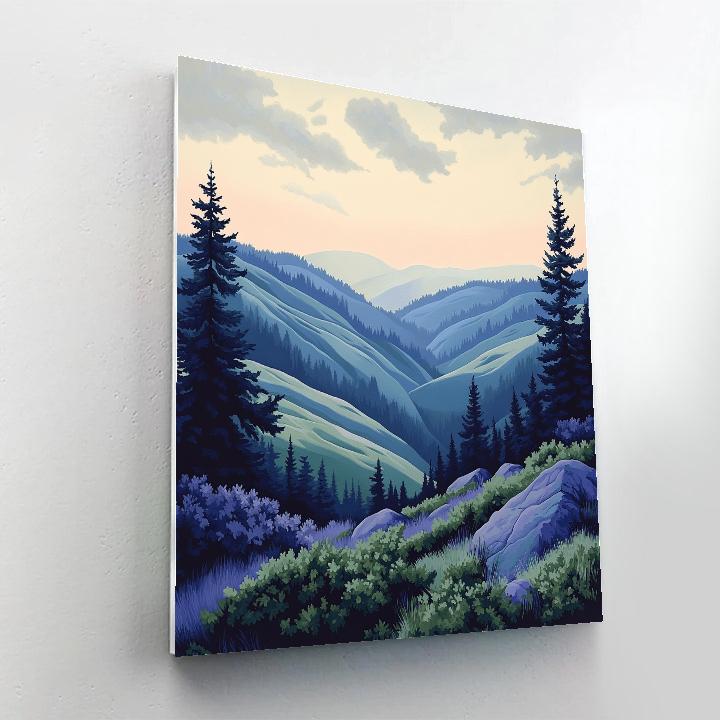 J E H MacDonald Inspired Morning Mist Over Spruce Valley Painting by numbers kit