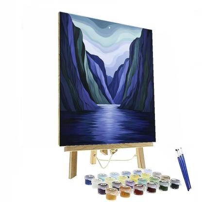 Frederick Varley Inspired Mist Rising From Moonlit Fjord Painting by numbers kit