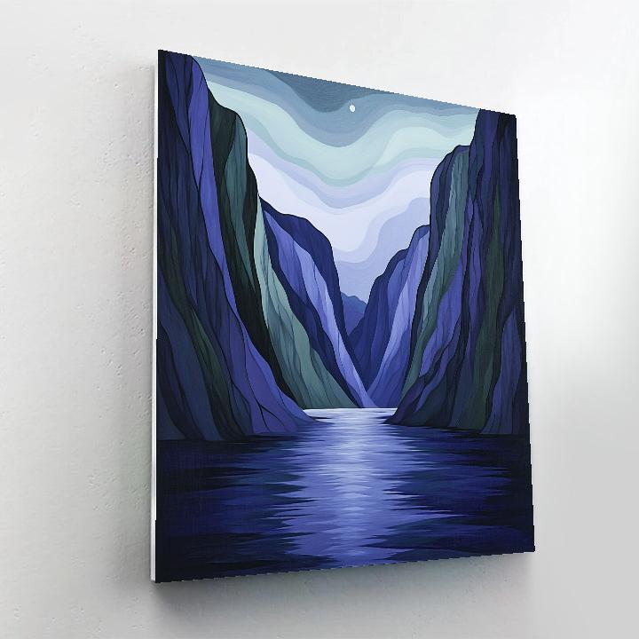 Frederick Varley Inspired Mist Rising From Moonlit Fjord Painting by numbers kit