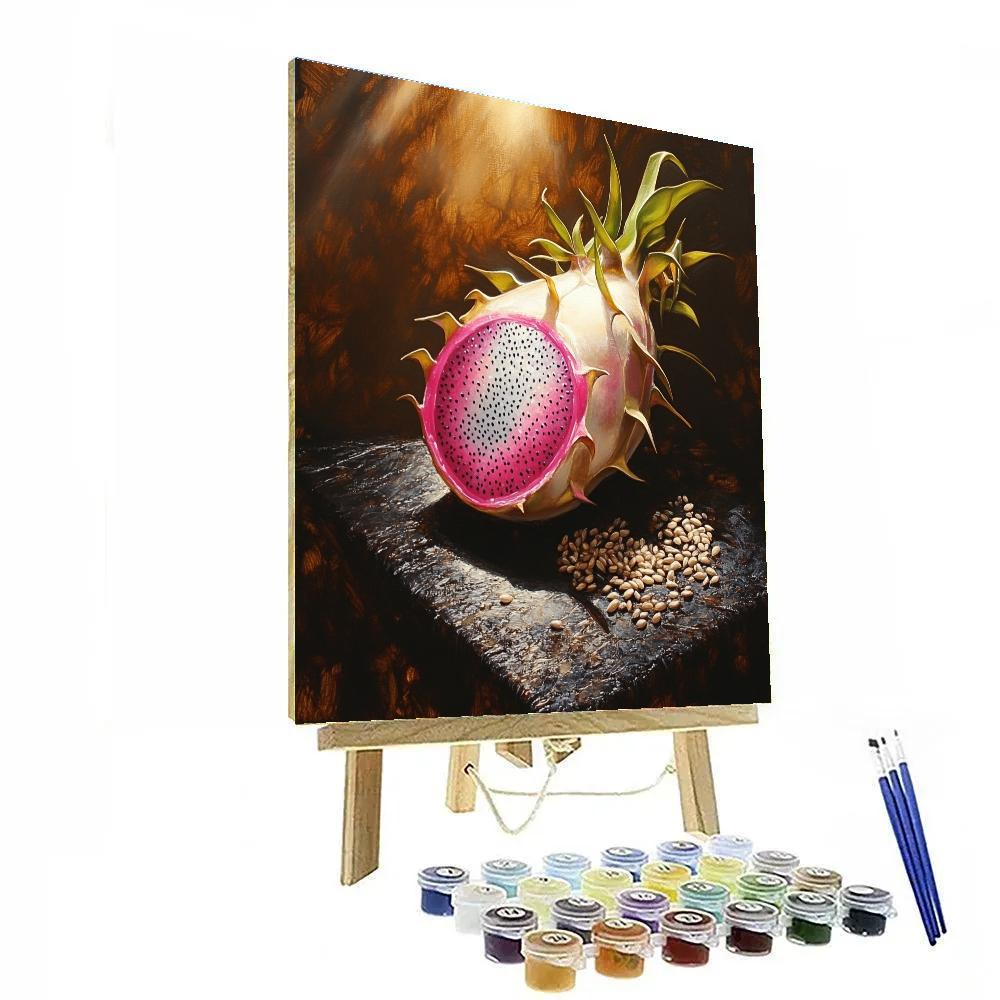 Caravaggio Inspired Dragonfruit Nocturne painting number kit
