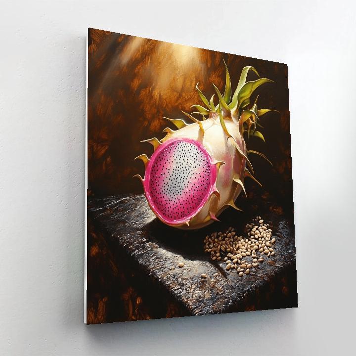 Caravaggio Inspired Dragonfruit Nocturne painting number kit