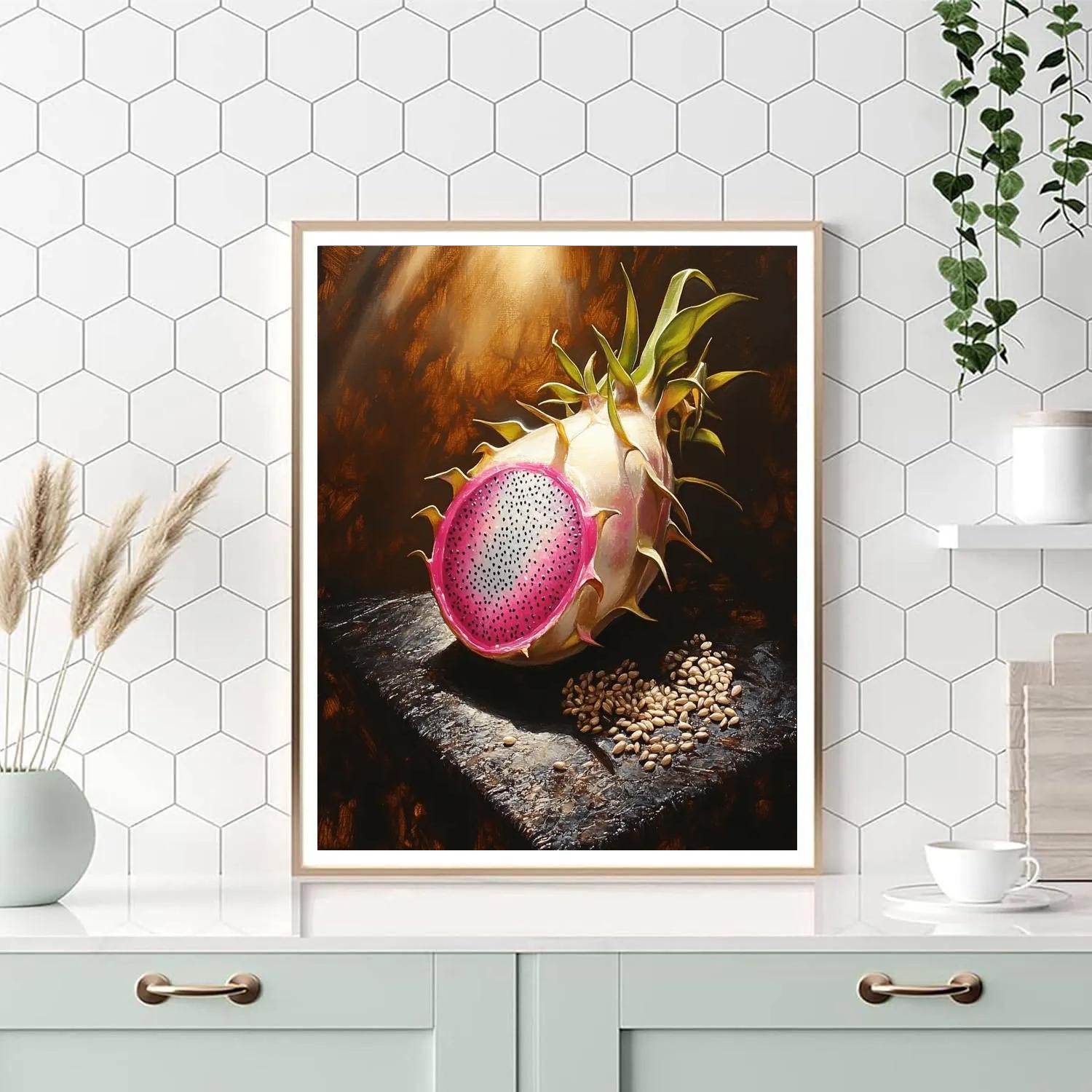 Caravaggio Inspired Dragonfruit Nocturne painting number kit