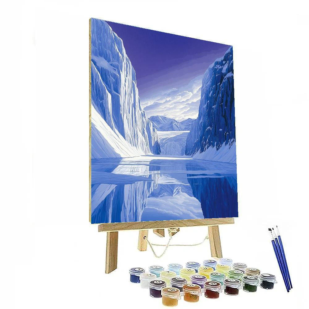 Lawren Harris Inspired Midnight Glacier Sanctuary Numbered painting kits