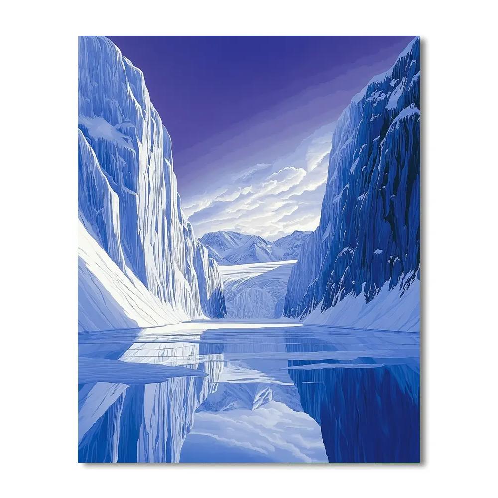 Lawren Harris Inspired Midnight Glacier Sanctuary Numbered painting kits