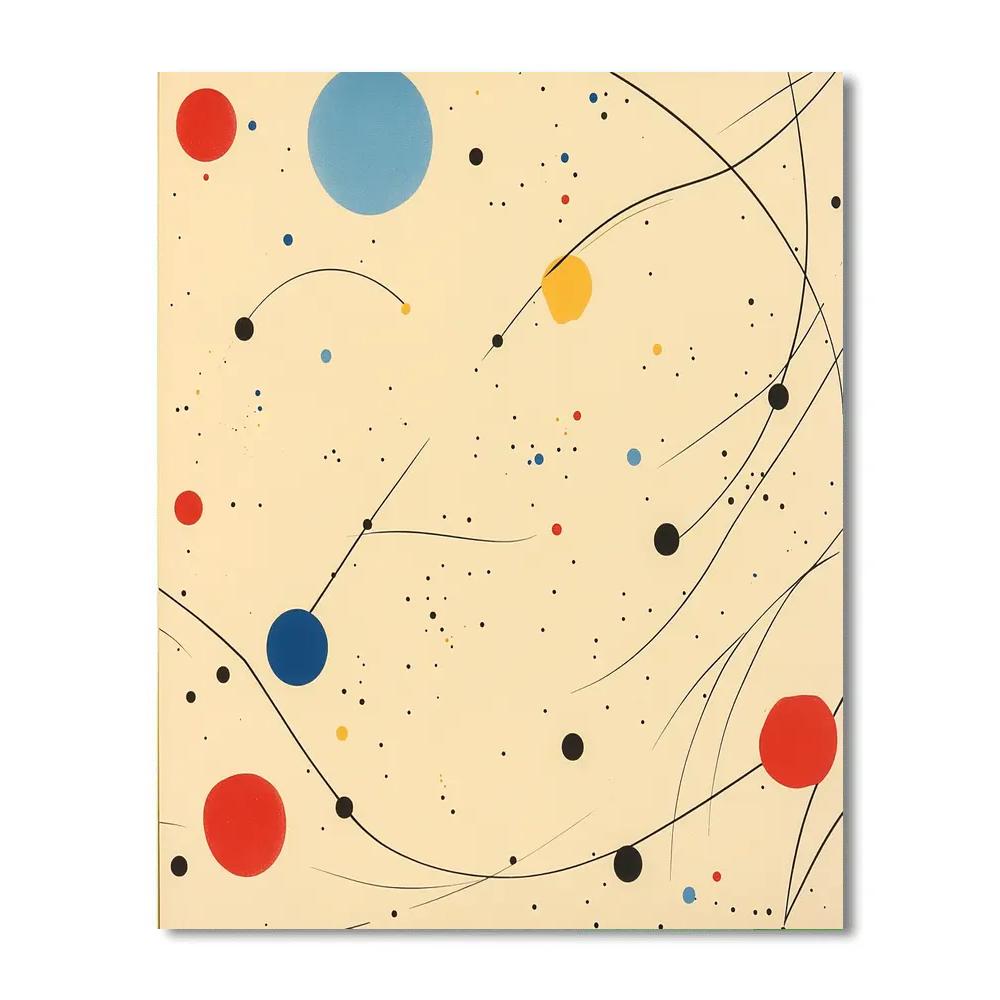 Joan Miró Inspired Celestial Color Harmony painting number kit