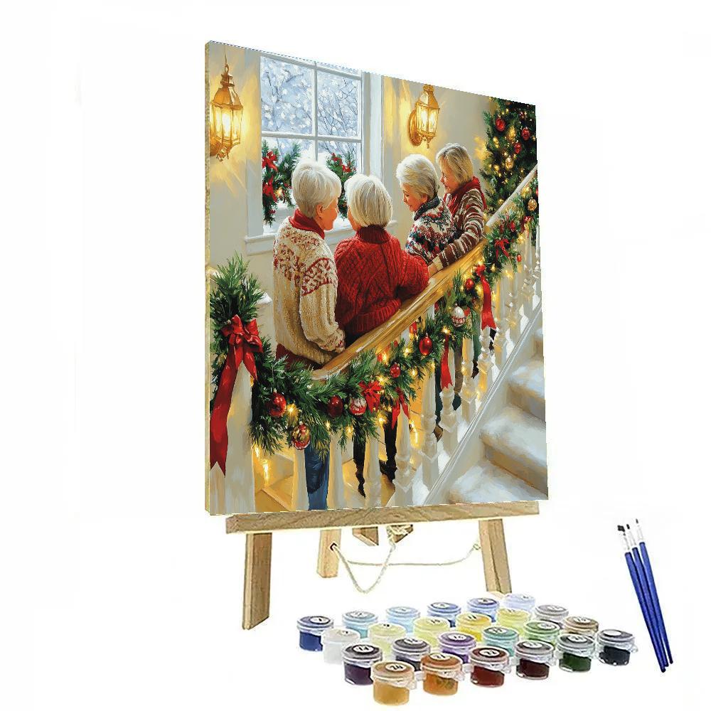 Garlands On The Staircase paint by numbers