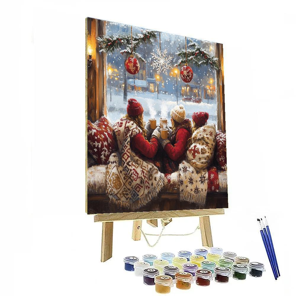 Hot Cocoa By The Window Paint by numbers art
