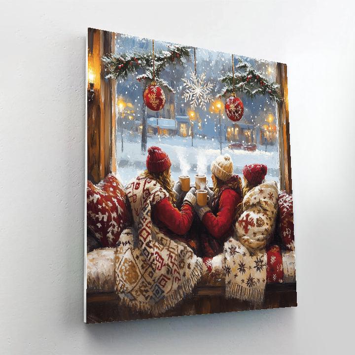 Hot Cocoa By The Window Paint by numbers art