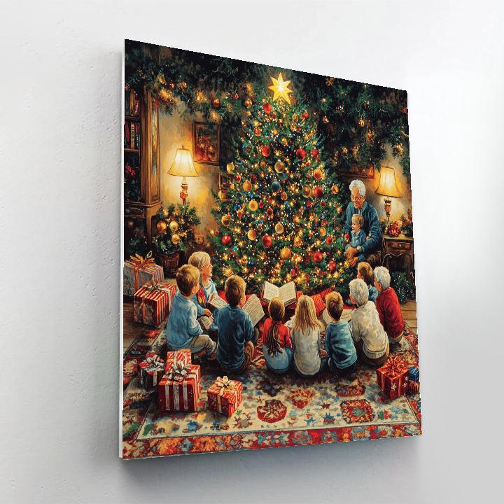 Christmas Eve Story Circle paint by number