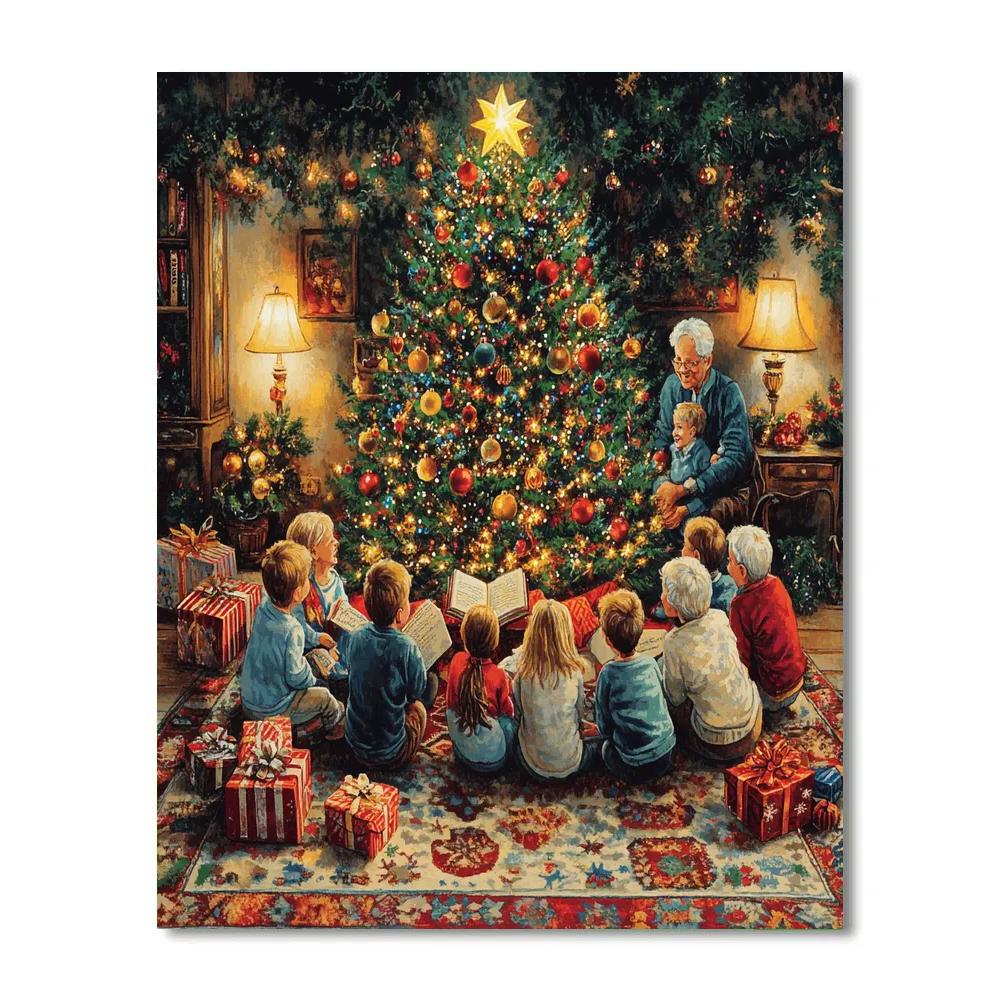 Christmas Eve Story Circle paint by number