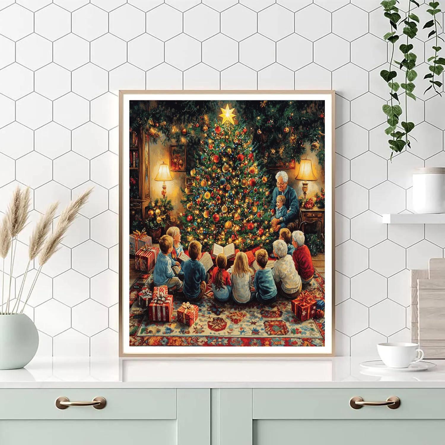 Christmas Eve Story Circle paint by number