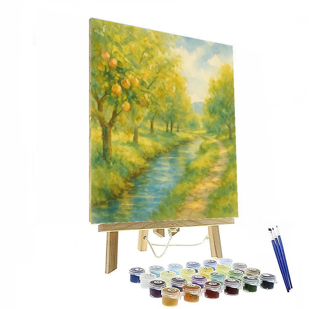 Golden Orchard Streamway paint by number
