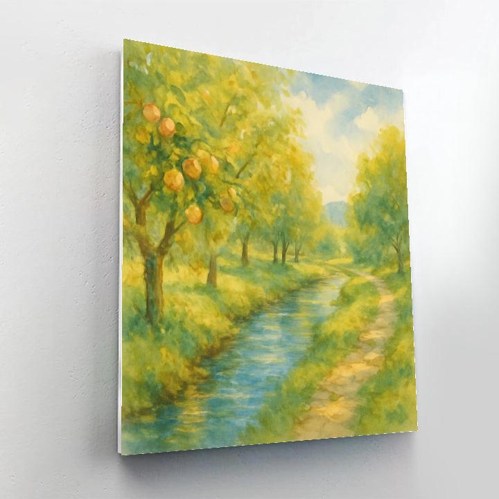 Golden Orchard Streamway paint by number