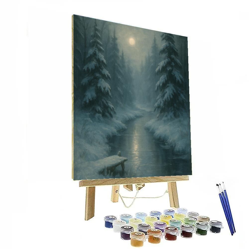Moonlit River Silence paint by number